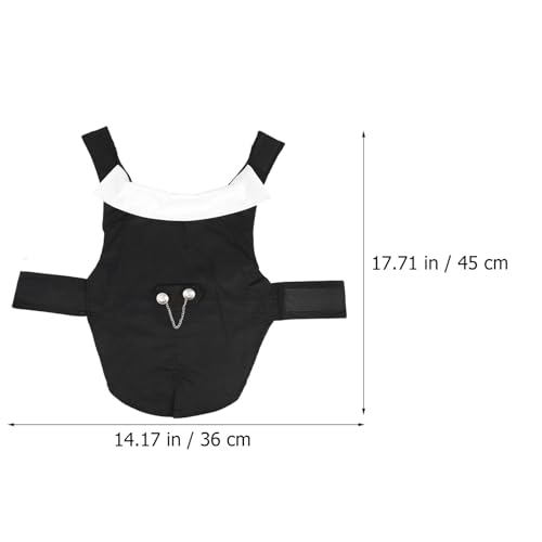 Disfraz formal de esmoquin negro para perros talla L miniatura 2
