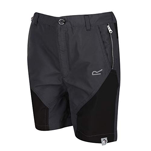 Pantalón corto elástico de senderismo Regatta Sorcer elástico y reflectante para niñas