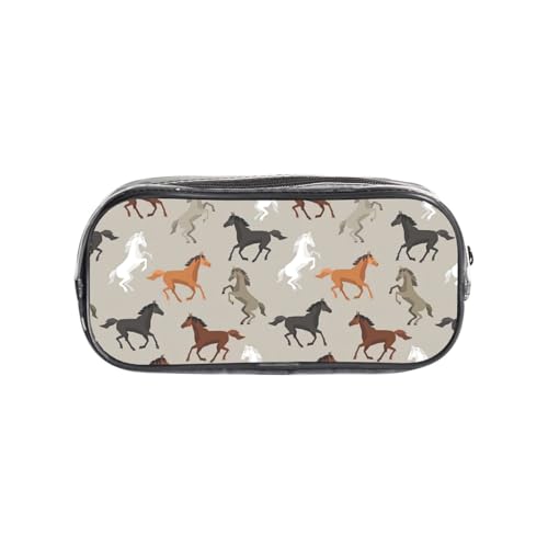 OAZCVBNN Trousse transparente avec imprimé cheval mignon pour garçons et filles