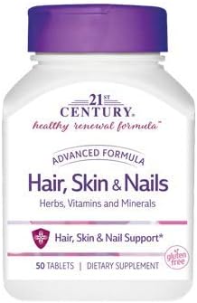 21st Century Cabello, piel y uñas - 50 comprimidos, paquete de 5