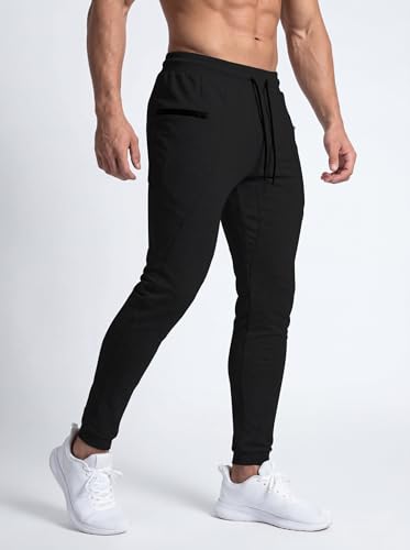 Image of Mens Slim Fit Joggers Tapered Sweatpants for Gym Running Athletic