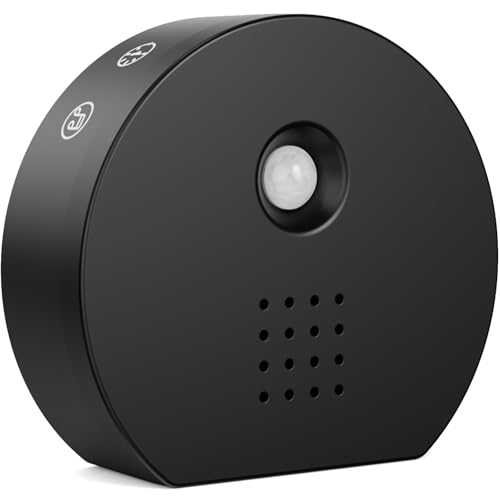 Bird Chirping Sound Box for Bathrooms: Singing Bird Box Motion Sensor for Interiors - Relaxing Nature Birdybox Singing Bird Sounds Device for Office Living Hallway - Black