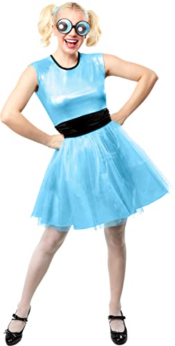 Rubies Women's Powerpuff Girls Bubbles Costume, As Shown, Medium for Themed Parties and Halloween