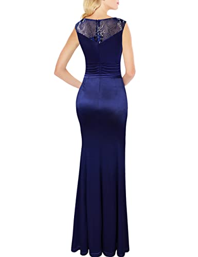 Image of VFSHOW Womens Formal Ruched Ruffles Evening Prom Wedding Party Maxi Dress