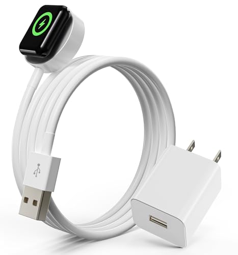 ???????????????? ???????????????????????????????? Watch Charger for Apple Watch iWatch Charger Magnetic Fast Charging Cable USB Block Adapter Compatible with iWatch Series 10/Ultra 2/Ultra/SE 2/9/8/7/6/SE/5/4/3/2/1 [3.3FT]