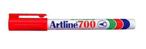 Artline 700 0.7Mm Fine Bullet Tip Permanent Marker - Red [Pack Of 12] #TOP26