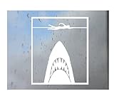 Jaws Shark Decal for Truck, Funny, Tumbler, Window, Laptop, Phone, Stickers, Home Decoration.