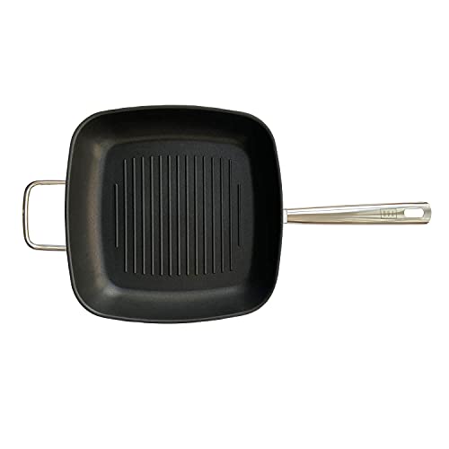 BOJ Padella con rivestimento Teflon®Select, 28 x 28 x 5 cm, in acciaio 18/10 di alta qualità, per tutti i tipi di piani cottura, compresa l'induzione