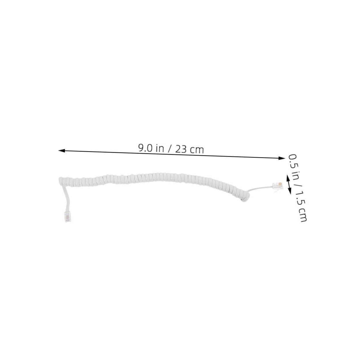 TEHAUX 3pcs Coiled Telephone Cord Durable Tangle Receiver Coil Wire Stretchable Spring Design for Landline Phones Setup Tangle