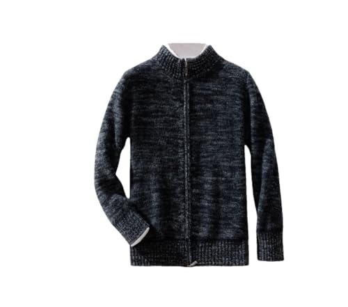 Men's Stand Collar Cardigan Thick Casual Cardigan Long Sleeve Sweater Half High Collar Knitted Business Sweaters