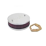 carburateur stromberg 175 cdt Commerce premium K&N Filtre à Air rond compatible avec carburateur Stromberg 175-CD, diamètre 150 mm, Hauteur d\'assemblage 45mm (56-9355)
