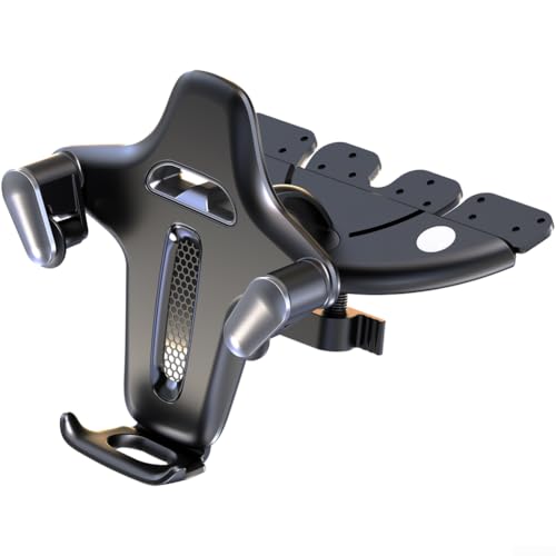 Support de téléphone avec fente CD de voiture avec pince réglable et rotation à 360° pour smartphones de 4,7 à 7,2