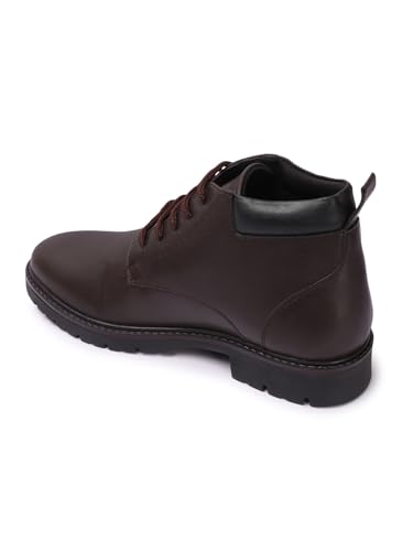 Image of Carlton London Men's Ankle Lace-Up Round Toe Comfortable Boot
