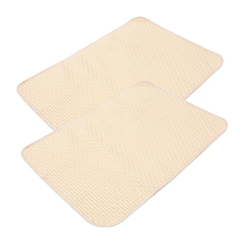 Abaodam 2Pcs Washable Dog Pee Pads Reusable Pet Urine Mats for Small Dogs Super Absorbent Leak Design for and Travel Light Stripes