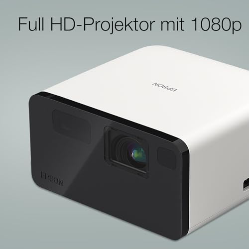 Epson EpiqVision EF-21W tragbarer Mini-Laserprojektor, Full-HD 1.080, 3LCD, 1.000 Lumen, bis zu 150-Zoll-Projektionsfl&auml;che, Bluetooth-Lautsprecher, Chromecast, Google TV, wei&szlig;