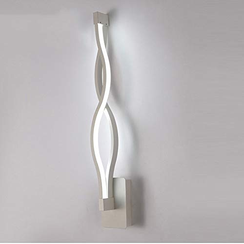Lámpara de pared, creativa y posmoderna, foco LED de pared para interiores, tira LED de alto brillo de 16 W, minimalista, de aluminio, para dormitorio, lectura, decoración de pared para sala