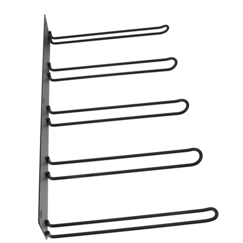 Cabilock Hanging Metal Boot Rack Organizer Wall Mounted Boot Holder for Entryway Heavy Duty Stand Stylish Storage for All Types Black Finish