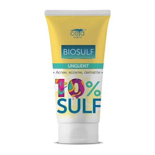 BioSulf Ointment with 10% Sulfur for Acne Eczema Dermatitis and Candidiasis 50ml Ceta Verde Sibiu