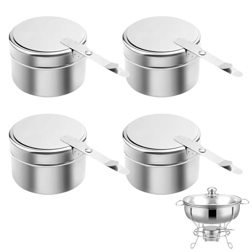 SOGHO 4 Stück Brennpastenbehälter,Fondue Brenner,Brennpaste...