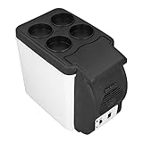 12V Car Refrigerator,37W Portable Hot and Cold Refrigerator 6L Low Noise Cosmetic Food Refrigerator