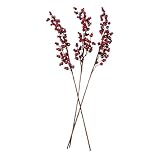 ULTECHNOVO Künstliche Granatapfelblüten Zweige 3 Stück Flexible Metallstiele Naturgetreue Rote Dekoblumen für Wohn und Geschäftsräume