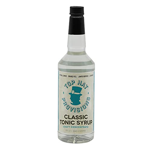Top Hat Classic Tonic Syrup â€“ 5x Natural Quinine Concentrate - 32oz bottle â€“ Make Tonic Water at Home â€“ Just add Seltzer Water