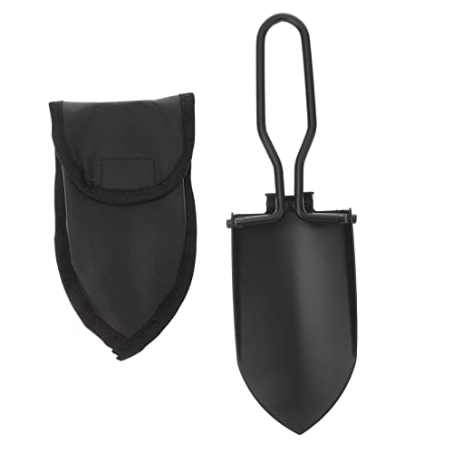 SOPOTUTU Pala Plegable de Jardín Inoxidable con Bolsa de Almacenamiento Herramienta Portátil para Camping y Jardinería Diseño Compacto