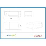 HOMIDEA MELISA Table Basse Moderne pour Salon - Design Tendance avec Étagère 91,8 x 48,8 x 35 cm (Briarsmoke)