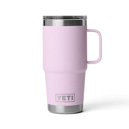 YETI Rambler 20 oz Travel Mug, Stainless Steel, Vacuum Insulated with Stronghold Lid, Cherry Blossom
