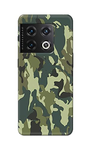 Image of Printed Hard Back Cover Case for OnePlus 10 Pro 5G Back Cover (Green Army Camouflage) -1803