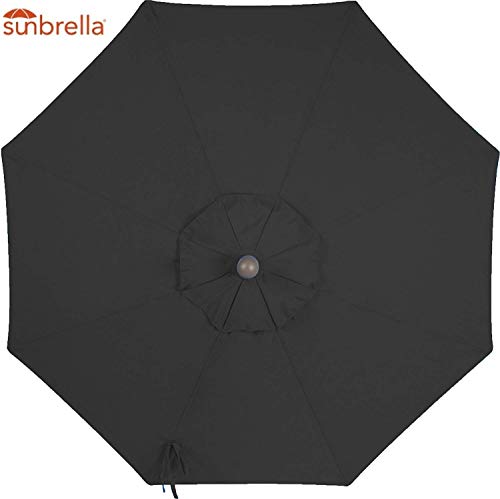 Bayside21 Black 9' Umbrella Replacement Canopy 8 Rib Outdoor Patio Top Cover Vented