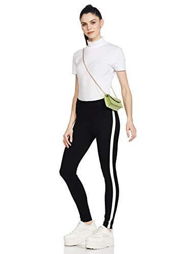 Image of Marks & Spencer Womens Solid Cotton Blend Turtle Neck Fitted T Shirt
