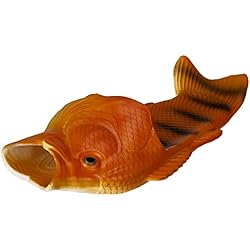 Zapatillas Para Pescar UNIQSTORE Tricky Fisch Sandalias con forma de pescado, zapatillas de estar por casa creativas, estilo de pez, para la playa, calzado inspirado en peces, para hombre, naranja, 36/37 EU
