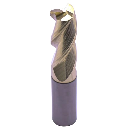 Image of 5 /8 inch 3 Flute Solid Carbide Square End Mill for Aluminum, ZrN Coated | 37 Degree Helix, 3 Flute, 5 /8 inch Cutting Diameter, 5 /8 inch Shank Diameter, 1-5 /8 inch Length of Cut, 3-1 /2 inch Overall Length
