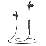 Bluetooth Headphones, COULAX Wireless 4.1 Magnetic Earbuds,IPX5 Sweatproof In-Ear Earphones with Mic,10 Hours Playtime and aptX Stereo Noise Cancelling