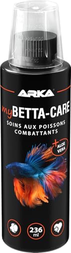 Soin pour Combattants 236 ML – vitalité, Couleurs & santé des bettas – protège branchies, nageoires & muqueuses – avec extraits de Plantes & Amande – pour Aquarium d’Eau Douce – ARKA myBETTA-Care