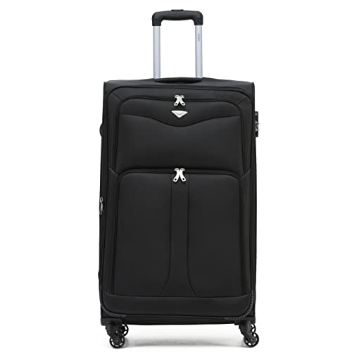Flight Knight Lightweight 4 Wheel 800D Soft Case Quilted Suitcases Anti Crack Cabin & Hold Luggage Options Approved for Over 100 Airlines Including easyJet, BA & Many More!
