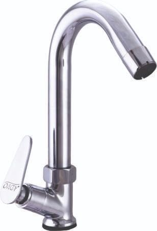 ADVO|SWAN Neck Pillar Cock|Full Brass|WASHBASIN/Kitchen Table Mounted TAPS|Chrome Finish| (Vignette)