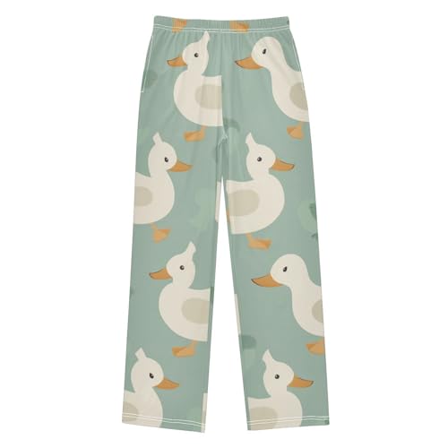 Lovely Ducks Boys Long Pants Soft Trousers Elastic Waist Kids Lounge Bottoms with Pockets S-XL