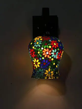 ONECYA ROYAL FANCY Round Wooden Wall Light/Wall Hanging Lamp for Bedroom, Pendant Light Indoor and Outdoor Electric (Pack of 1) Downcya033