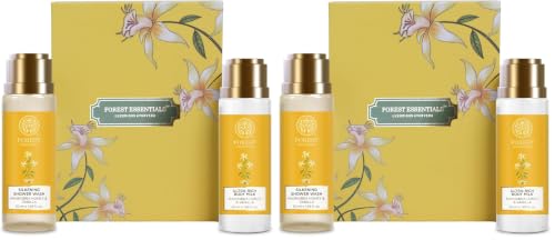 Image of Forest Essentials Luxury Bath & Body Gift Set | Honey Vanilla Scented | Body Wash and Body Lotion (Pack of 2)