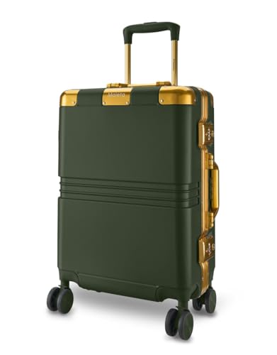 Image of Maleta Gold Series Check-in Medium | 24 inch, Corner Protection| Aluminium Frame | Medium Size Spinner Wheel Hard Side Trolley Bags For Luggage| Suitcase For Travel (Green, Checkin-Medium)