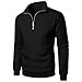 Quarter Zip Pullover Men Casual Sweatshirts Long Sleeve Sweater Tops Fashion Slim Fit Pullovers Comfy Work Shirts, Suéteres para Hombre, Mens Casual Sweater Black