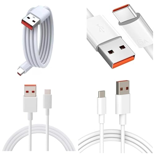 Image of Original Fast Cable for Mi USB to Type C 33W Hypercharge Cable, 3A Fast Charging Cable with Up to Sync Cord Compatible With All Xiaomi Smartphones and Devices (White, 1 Meter)