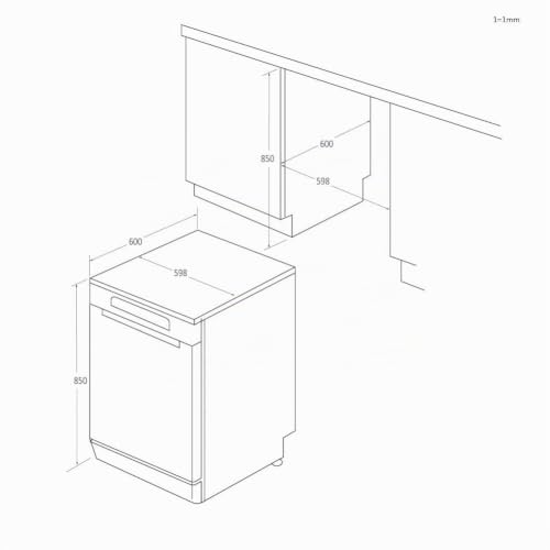 Lave-vaisselle 60cm 14 Couverts 44db - CF4E4F0W