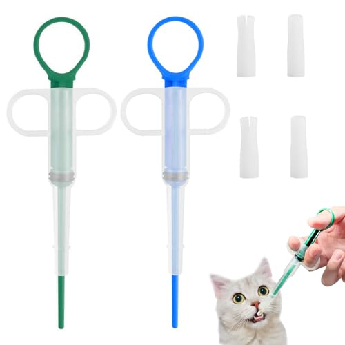 YingMengZhiGe 2 Stück Tablettengeber für Katzen Zubehör,Tabletten Schluckhilfe Pet Pill Shooter,Tabletteneingeber Katze Dogs,Effektiv Tablettenausdrückhilfe Royal Canin Pill Assist Cat Praktisch