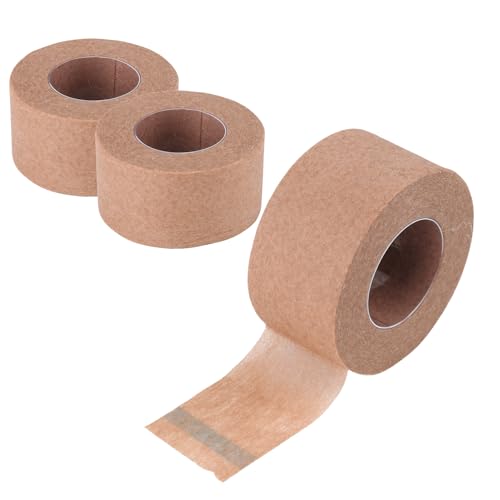 3 Rolls Micropore Paper Tape 2.5cm x 10m Tan Microporous Tape Flexible Skin Tape Micropore Fabric Tape Breathable Self Adhesive Hypoallergenic Tape Bandage for Sensitive Skin