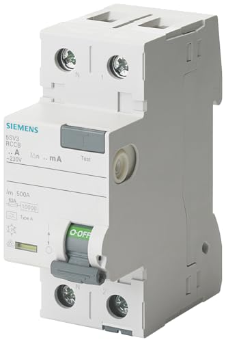 SIEMENS - 5SV33126KL FI-Schutzschalter 2-polig Typ A In: 25 A 30 mA Un AC: 230 V N-links