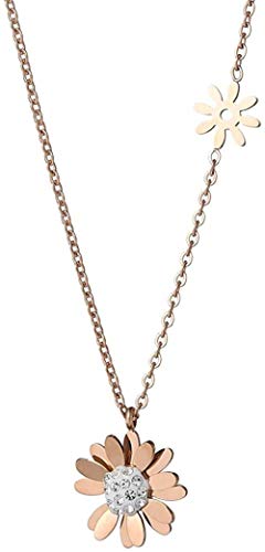 Preisvergleich Produktbild Halskette Anhänger Halskette Für Frauen Gänseblümchen Halskette Sommer Charm Schlüsselbein Dekoration - Roségold