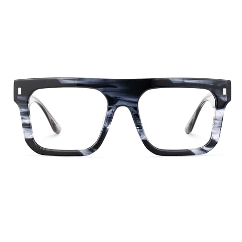 Image of Zeelool Stylish Aviator Eyeglasses Frame with Non-prescription Clear Lens for Men Reaux ZJGA329020